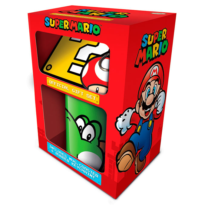Conjunto Caneca, Base e Porta‑Chaves “Yoshi” - Super Mario