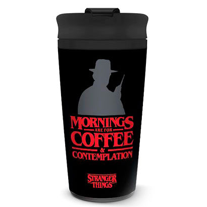 Caneca de Viagem Coffee and Contemplation - Stranger Things (425 ml)