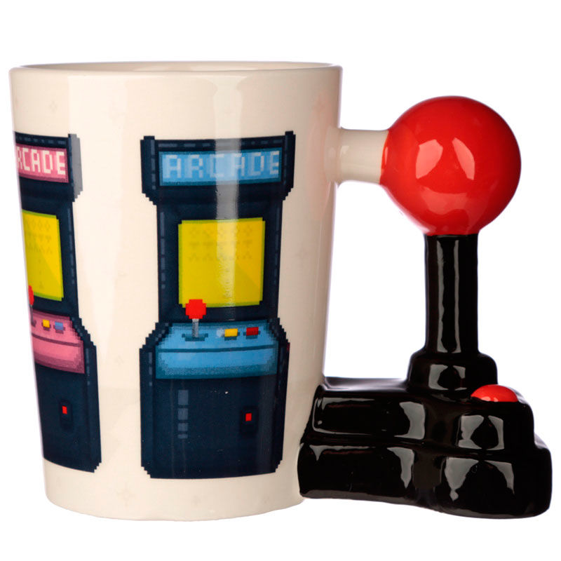 Caneca com alça em formato de arcade Game Over Joystick - MerchVillain