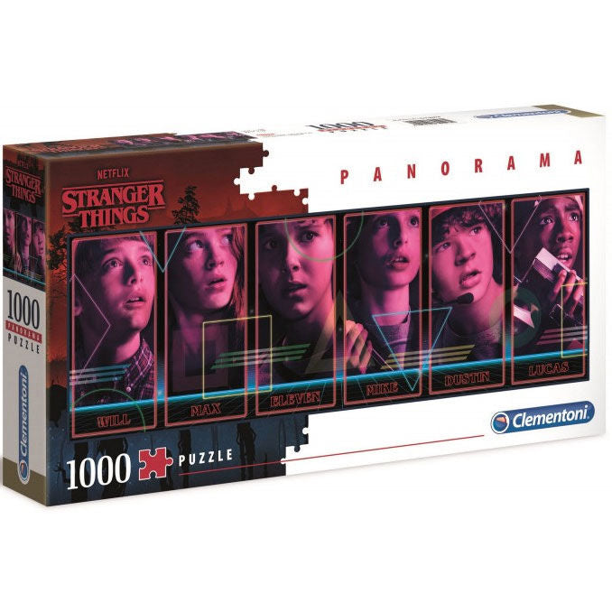 Puzzle Panorama Stranger Things – 1000 Peças (98 × 33 cm)