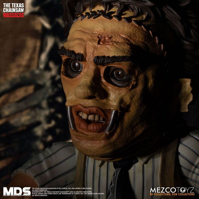 O Massacre da Serra Elétrica MDS Leatherface 1974 figura 15cm - MerchVillain