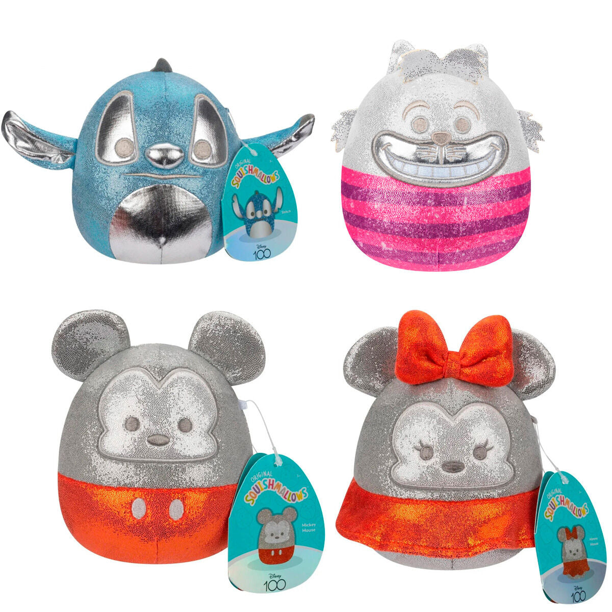 Disney 100 Years Squishmallows Set – 4 Pieces (12 cm each)