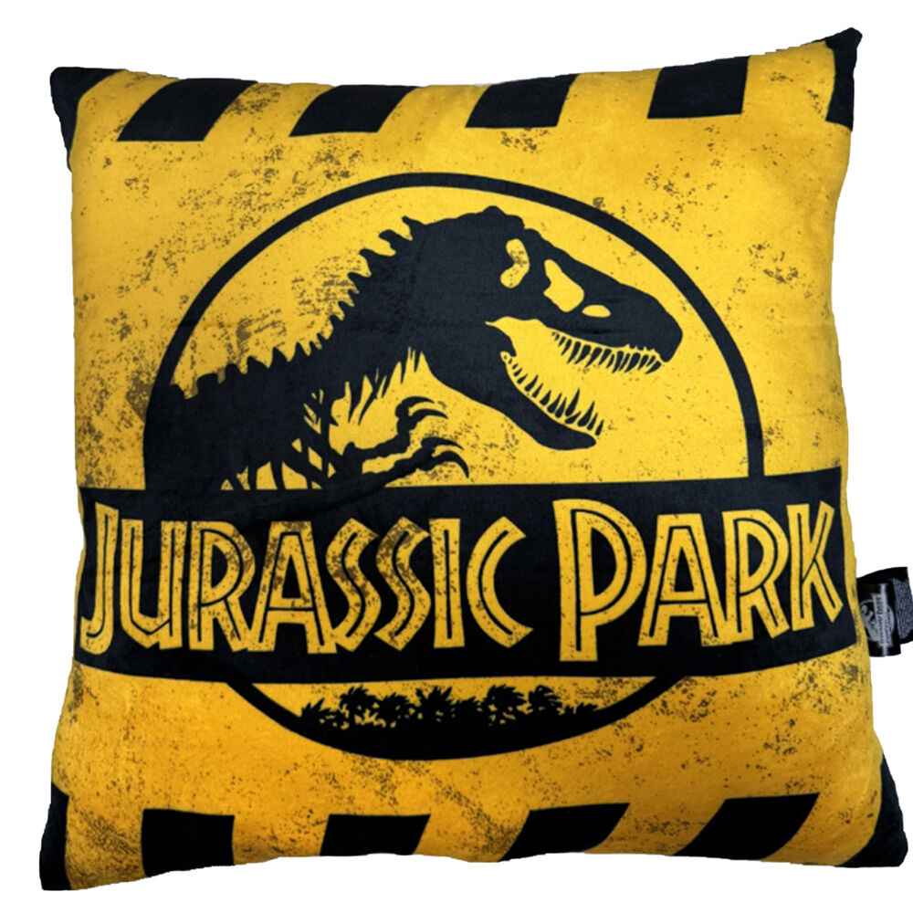 Jurassic Park logo cushion