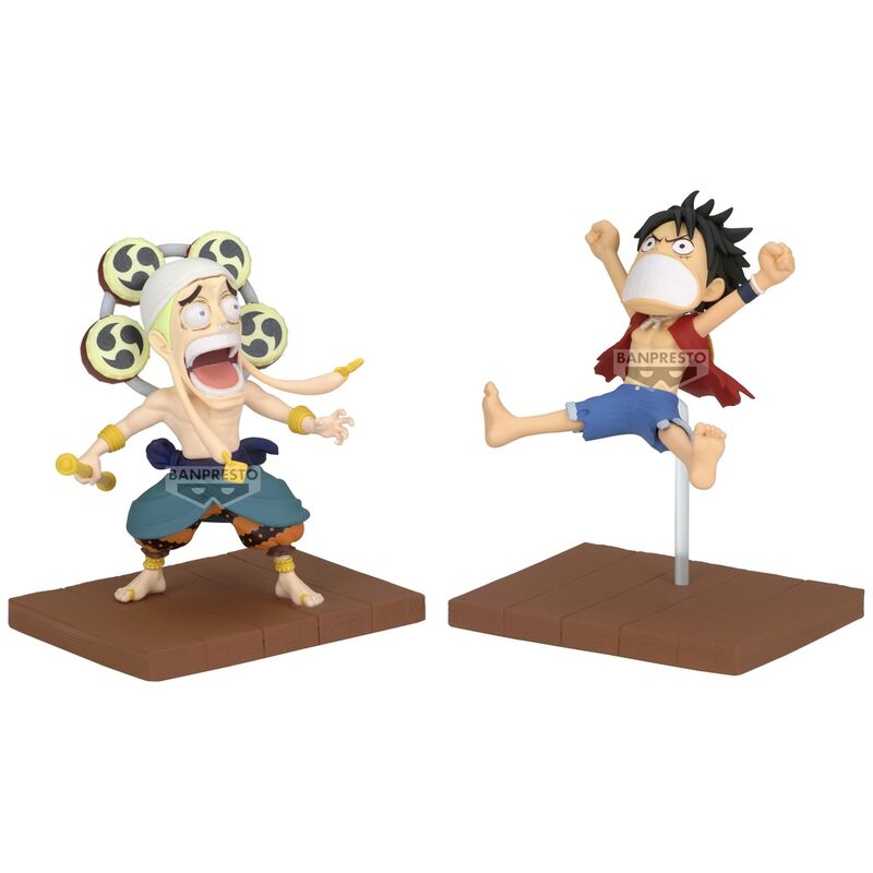 Figura Monkey D. Luffy & Enel World Collectable - One Piece (7 cm) - MerchVillain