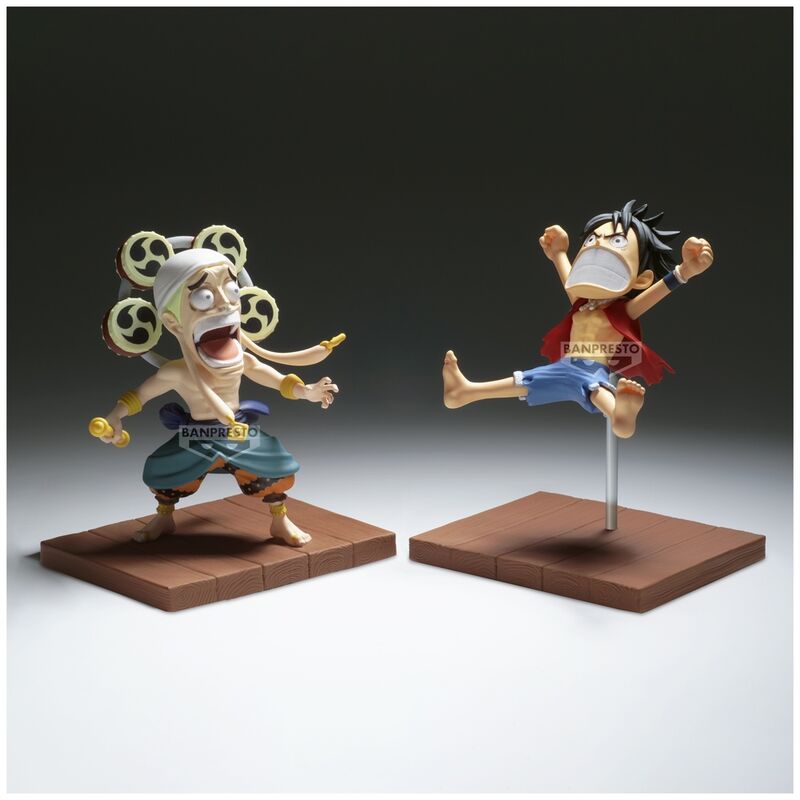 Figura Monkey D. Luffy & Enel World Collectable - One Piece (7 cm) - MerchVillain
