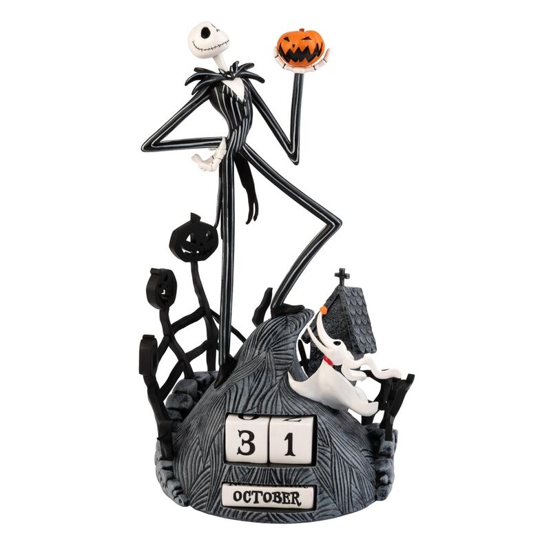 Calendário Perpétuo 3D Jack Skellington - O Estranho Mundo de Jack Disney (12x12x23cm) - MerchVillain