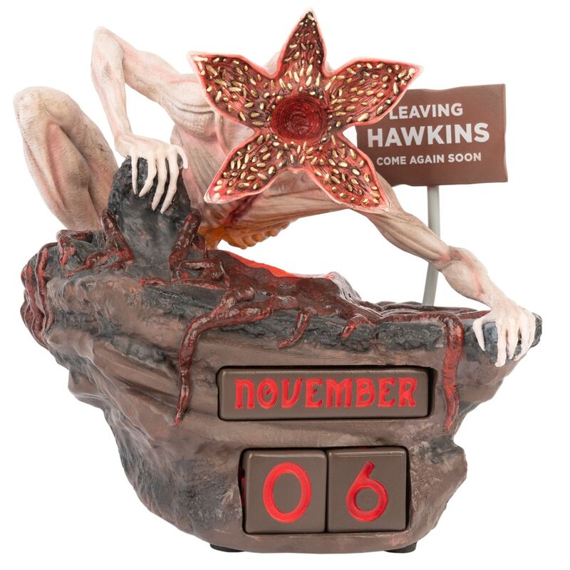 Calendário Perpétuo 3D Demogorgon – Stranger Things (13,3 × 13,3 × 14,6 cm) - MerchVillain