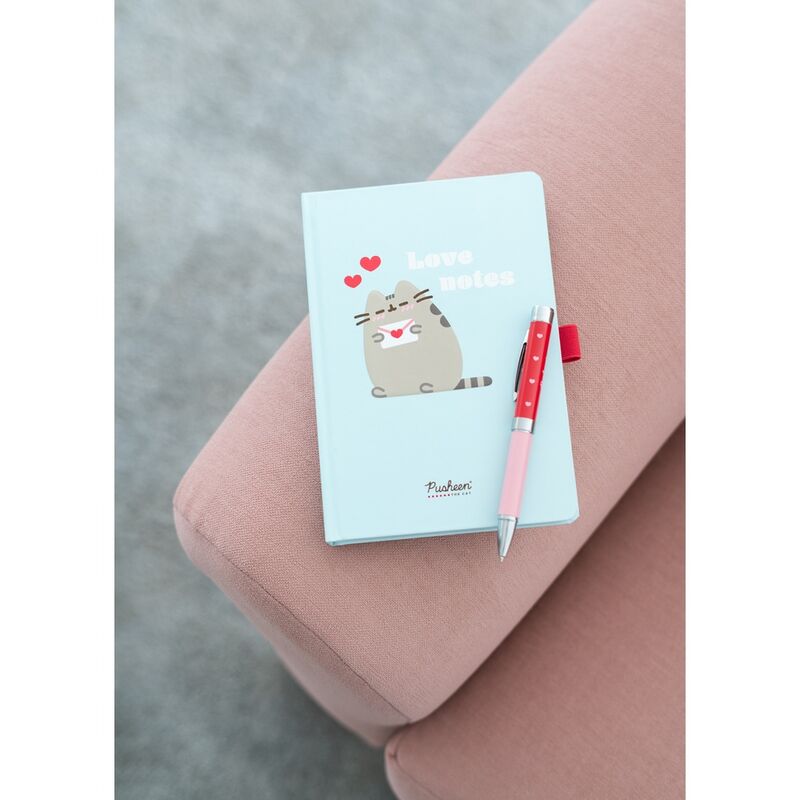 Caderno A5 Premium + Caneta Purrfect Love - Pusheen - MerchVillain