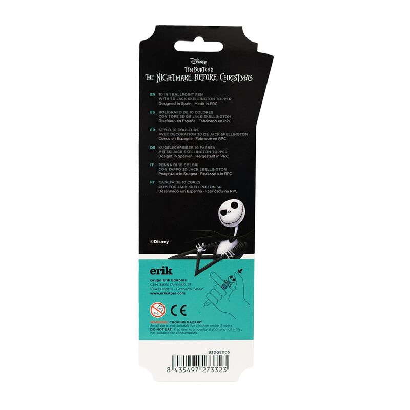 Caneta 3D 10 Cores - O Estranho Mundo de Jack - Disney - MerchVillain