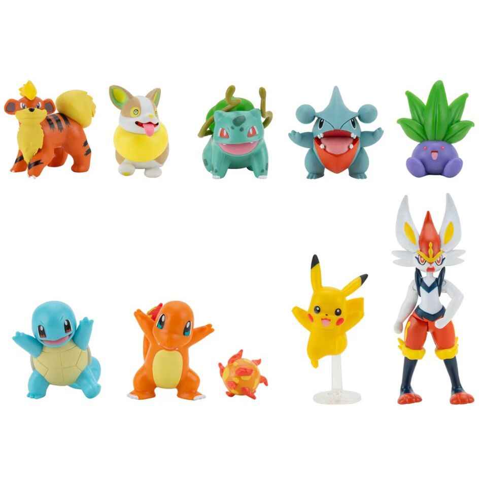 Conjunto 10 Figuras Battle Ready - Pokémon (5 a 11 cm)