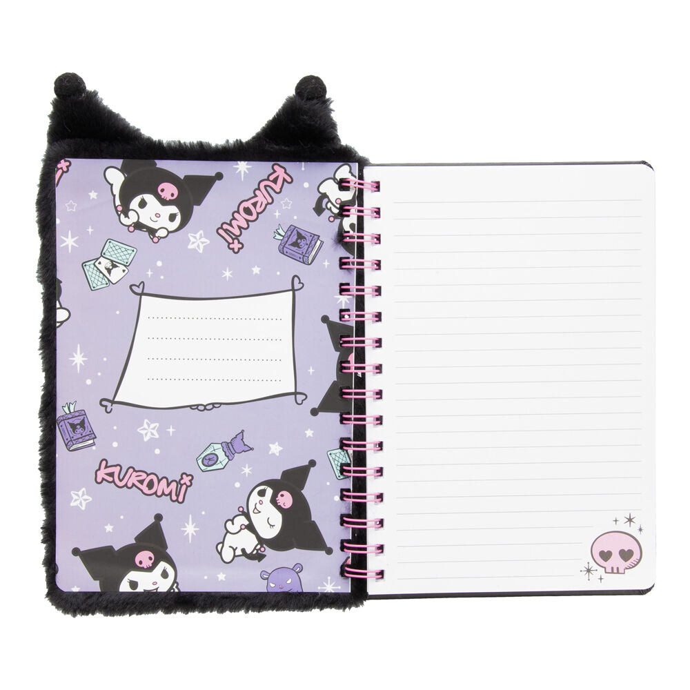 Caderno A5 Fluffy Kuromi Hello Kitty