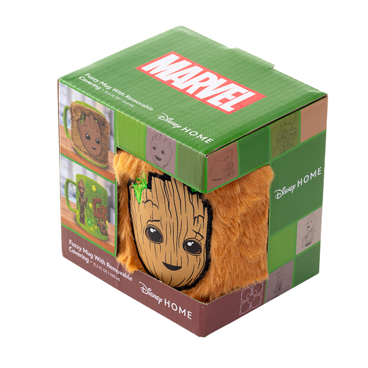 Caneca com Capa Felpuda Groot - Guardiões da Galáxia - Marvel (440ml)