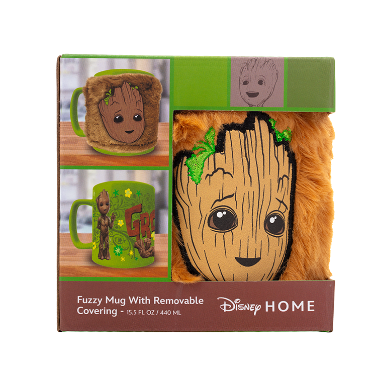 Caneca com Capa Felpuda Groot - Guardiões da Galáxia - Marvel (440ml)