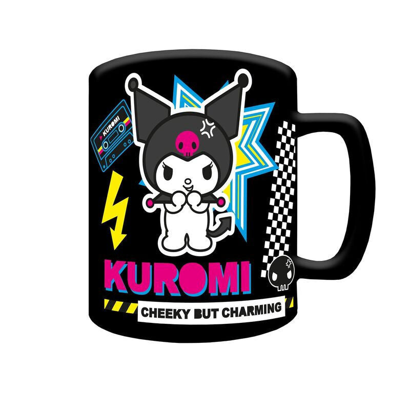 Caneca com Capa Felpuda Kuromi - Hello Kitty (440ml)