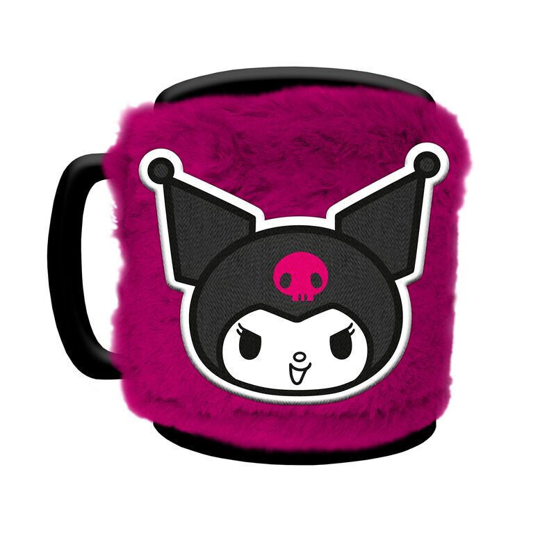 Caneca com Capa Felpuda Kuromi - Hello Kitty (440ml)