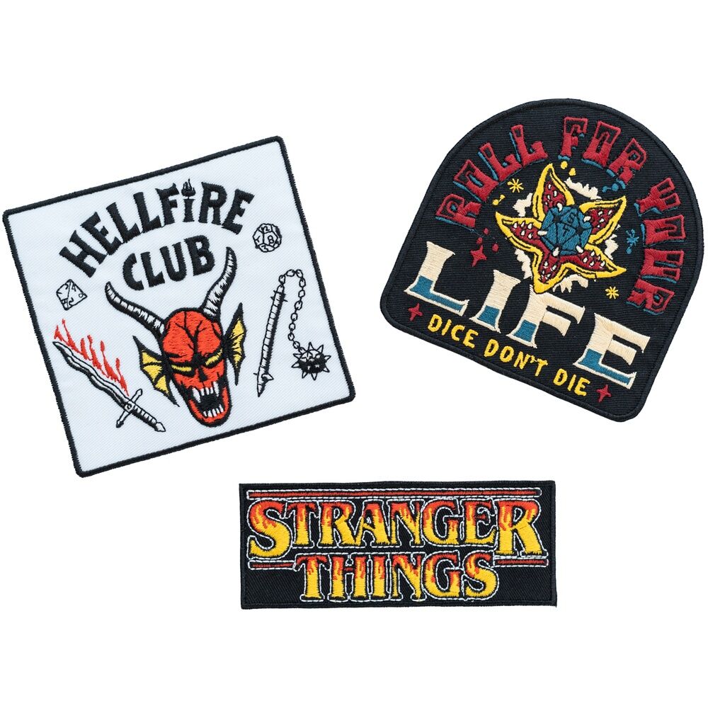 Conjunto de 3 Emblemas Termocollantes “Hellfire Club” – Stranger Things