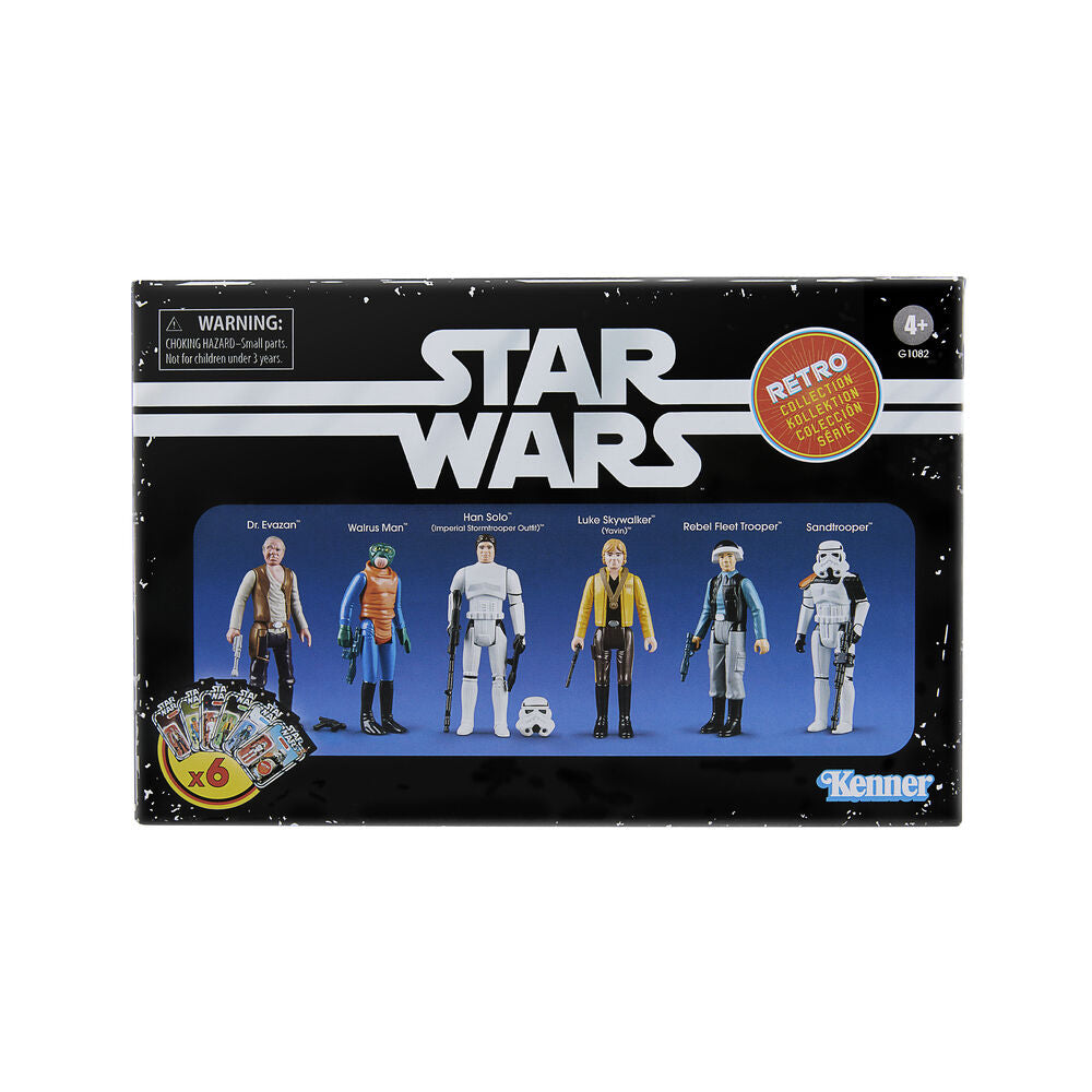 Conjunto 6 Figuras Articuladas Retro Collection – Star Wars (9,5 cm) - MerchVillain