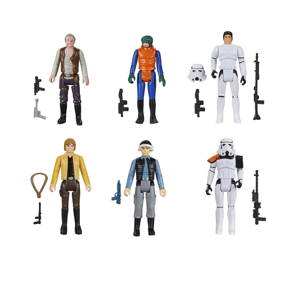 Conjunto 6 Figuras Articuladas Retro Collection – Star Wars (9,5 cm) - MerchVillain
