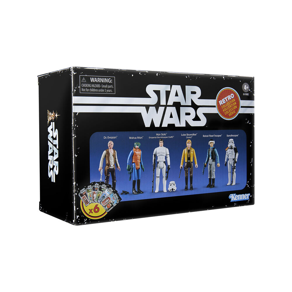 Conjunto 6 Figuras Articuladas Retro Collection – Star Wars (9,5 cm) - MerchVillain