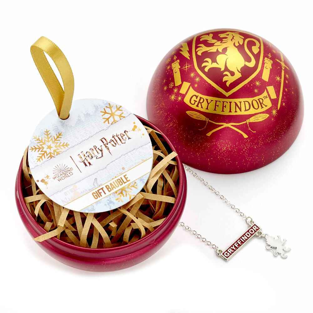 Colar Harry Potter Grifinória + Bola de Natal