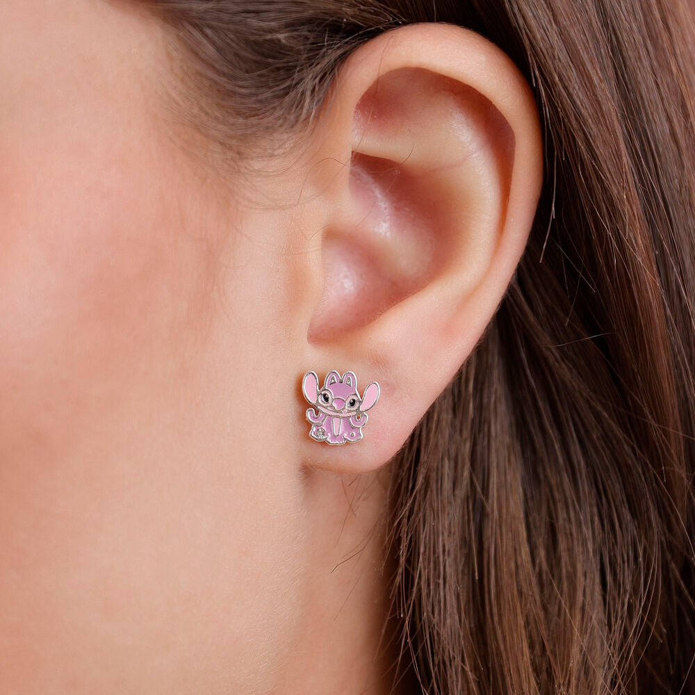 Brincos Angel – Stitch Disney (Prateados)