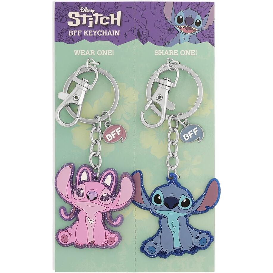 Conjunto de Porta-chaves Angel & Stitch – Disney