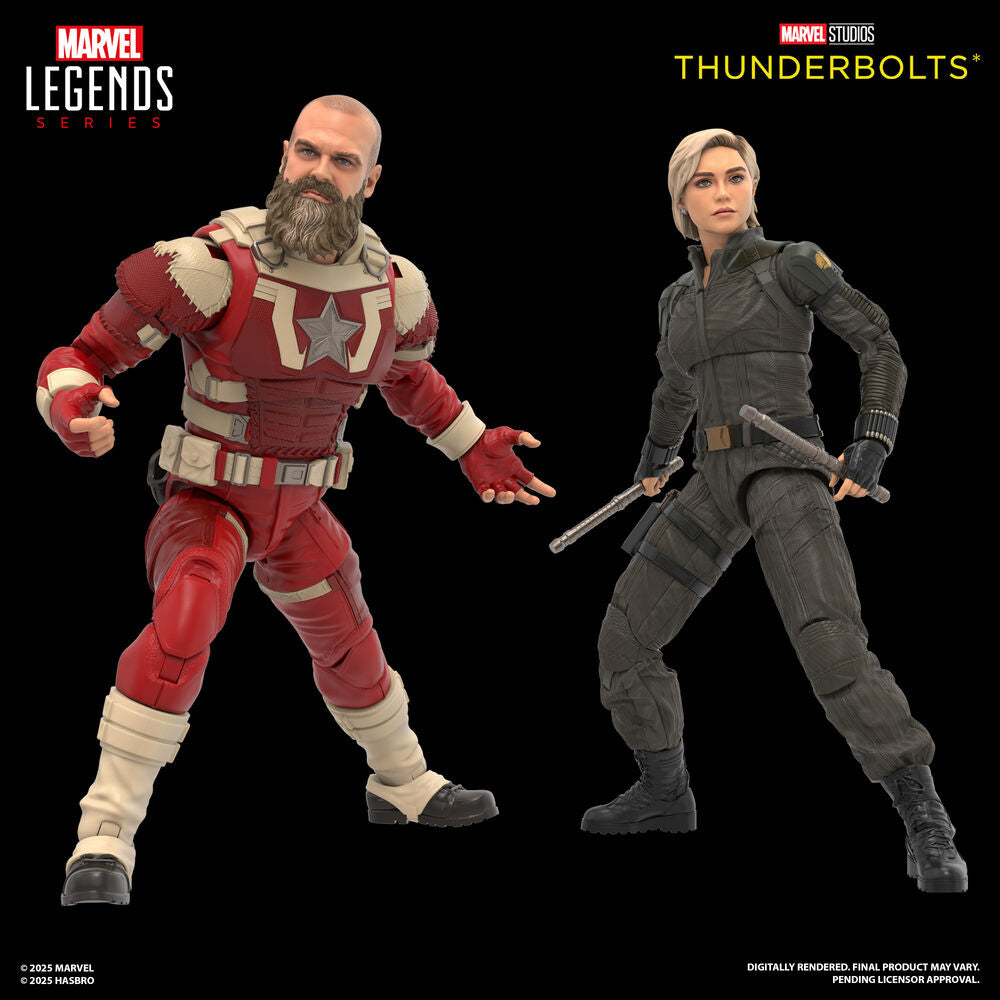Conjunto 2 Figuras Yelena Belova & Red Guardian Thunderbolts – Marvel Legends (15cm)