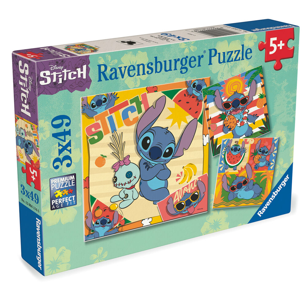 Pack 3 Puzzles Stitch – Disney (3x49 peças)