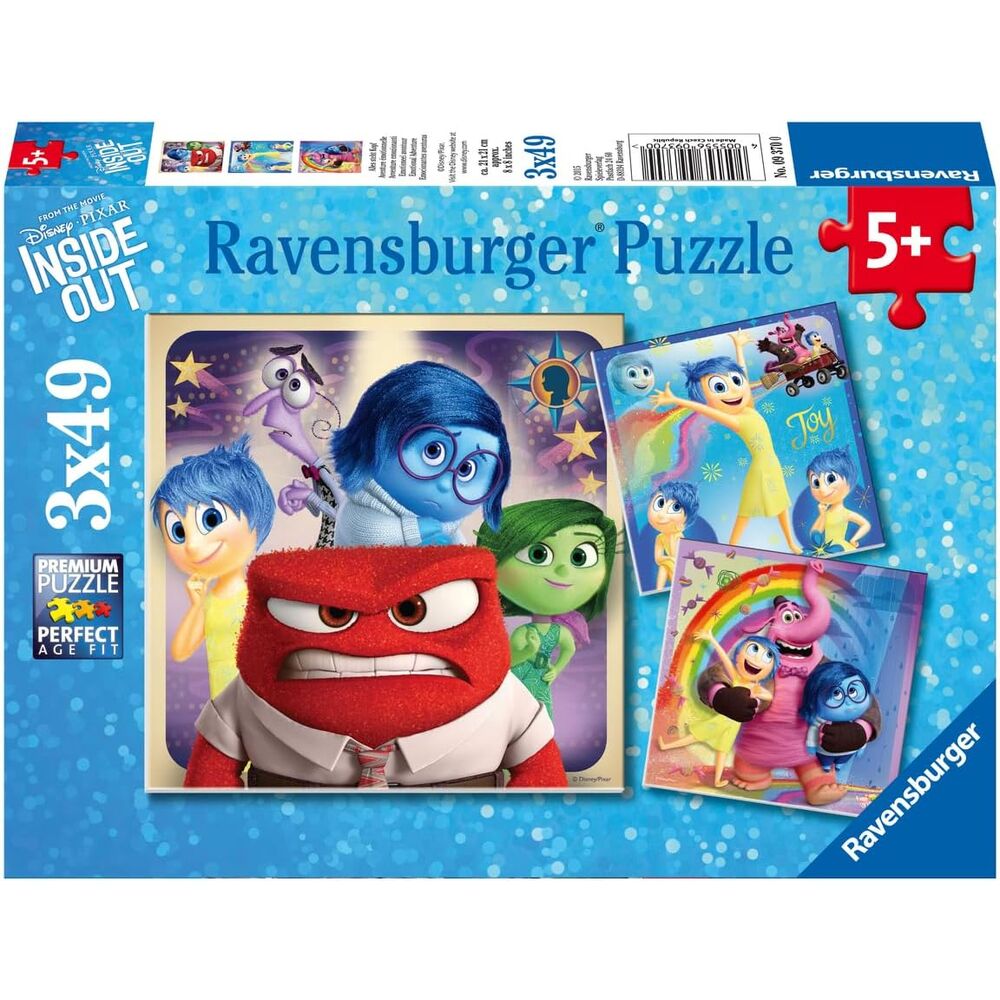 Pack 3 Puzzles Pixar Inside Out - Disney
