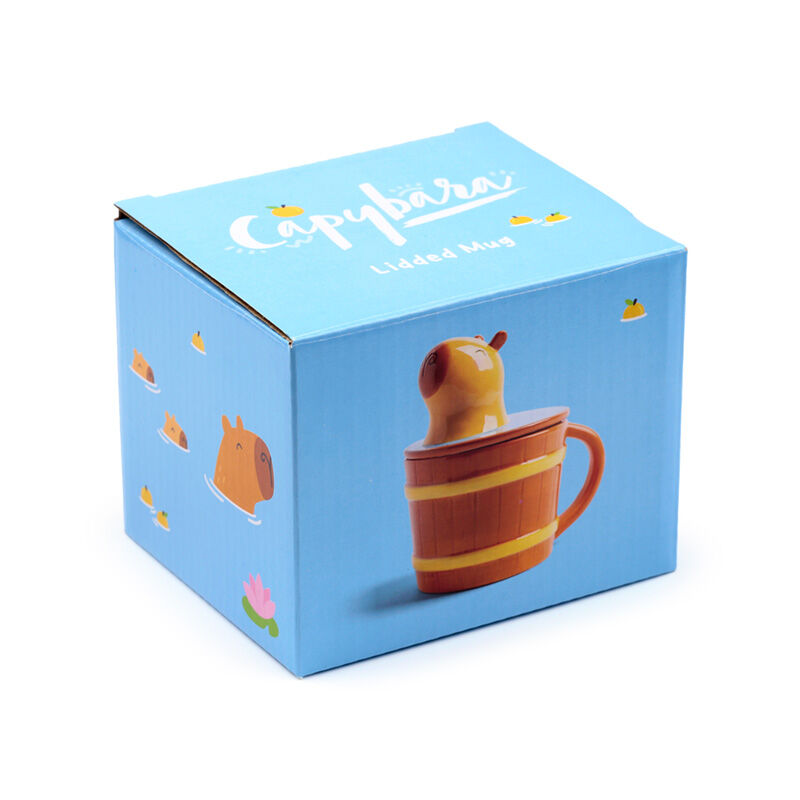 Caneca com Tampa Capibara – Cerâmica (300 ml)