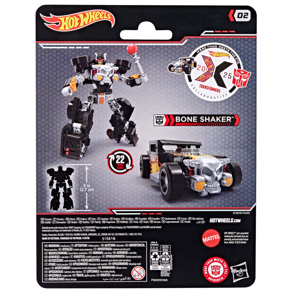 Figura Bone Shaker – Hot Wheels x Transformers (13 cm, Deluxe)