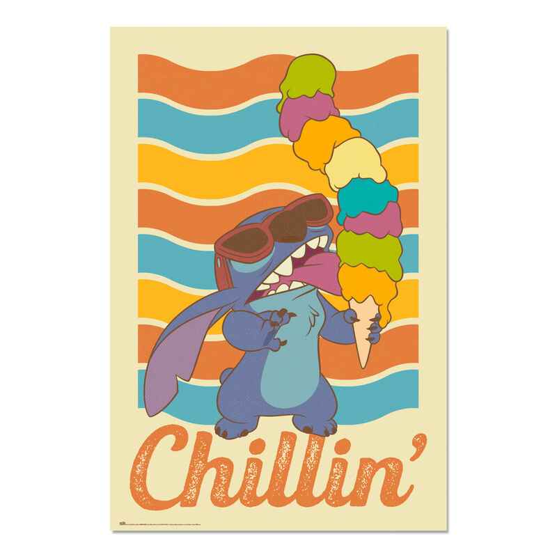 Disney Stitch Chillin poster