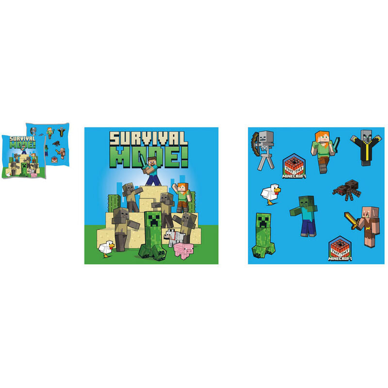 Almofada 3D Survival Mode - Minecraft (38 × 38 cm)