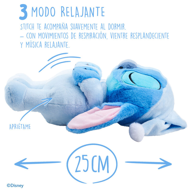 Peluche Stitch Sonolento com Som – Disney (31 cm)