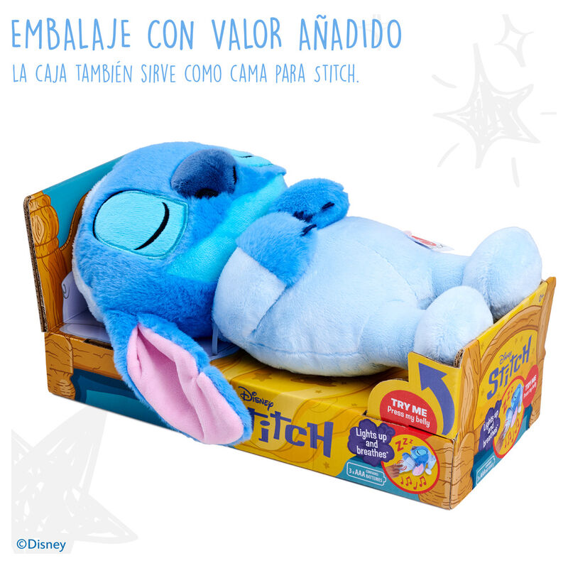 Peluche Stitch Sonolento com Som – Disney (31 cm)