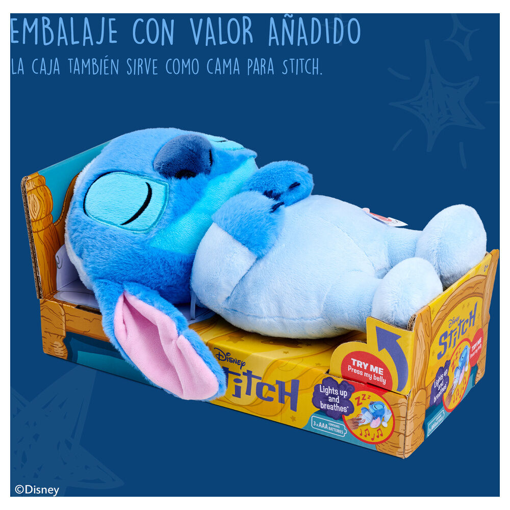 Peluche Stitch Sonolento com Som – Disney (31 cm)