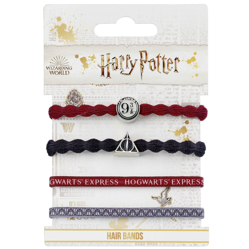 Conjunto 4 Elásticos para o Cabelo Plataforma 9 3/4 – Harry Potter