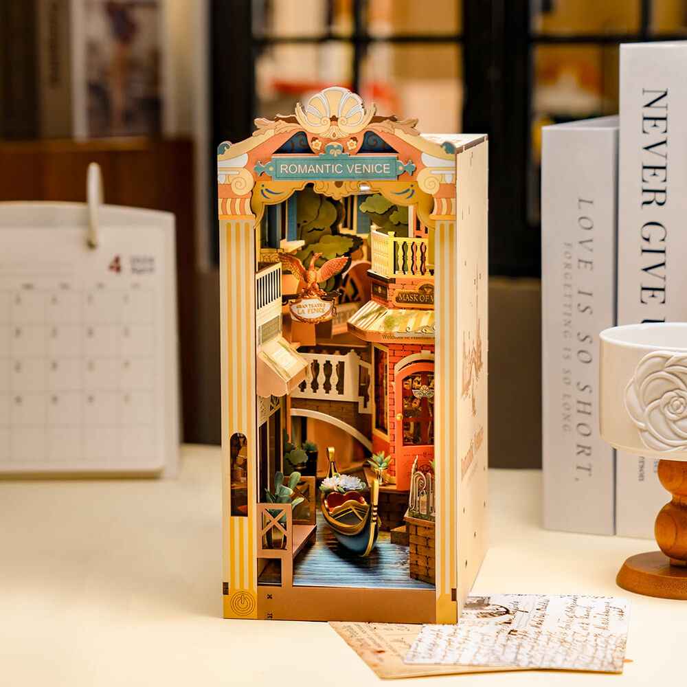 Maqueta 3D Cerra Livros Veneza Romântica – Rolife (110 peças, 17,8x10,8x24,4 cm)