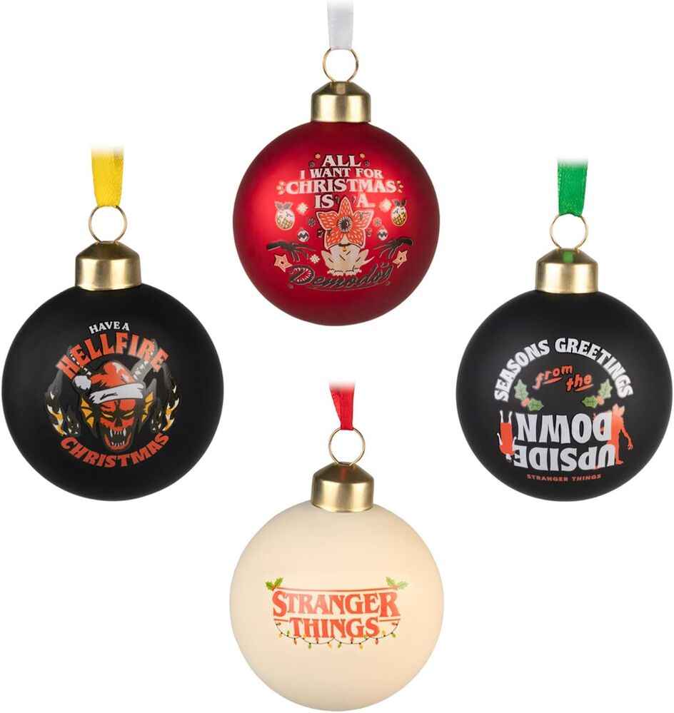 Conjunto 4 Bolas de Natal – Stranger Things