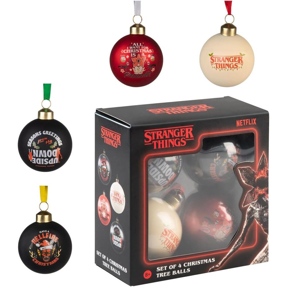 Conjunto 4 Bolas de Natal – Stranger Things