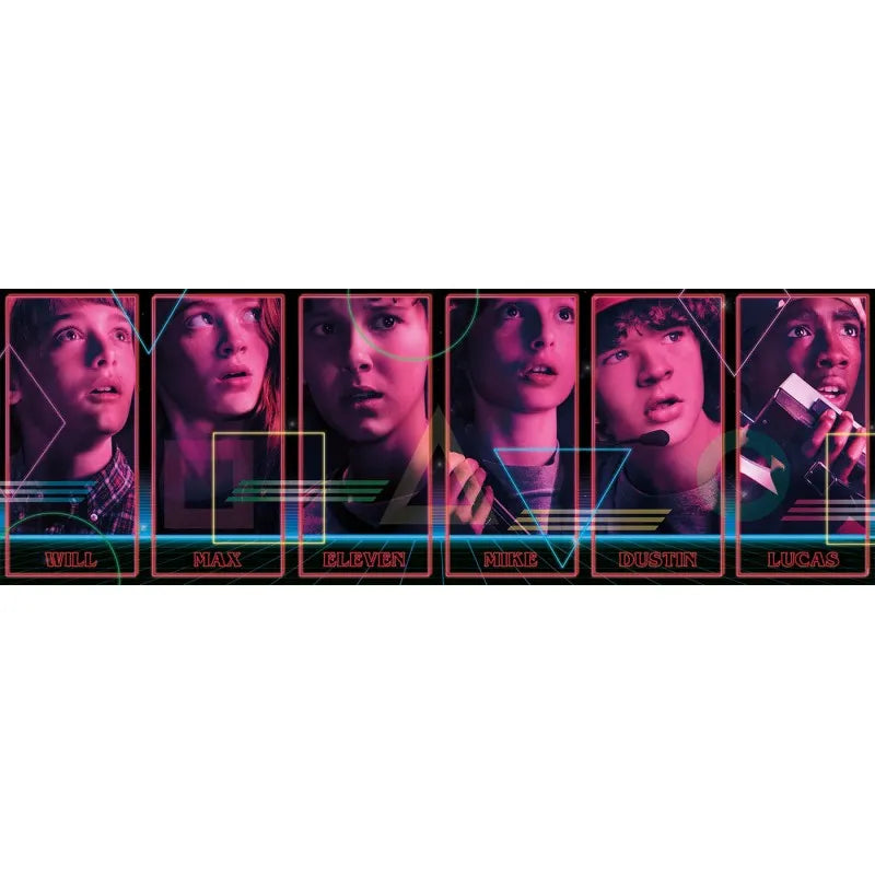 Puzzle Panorama Stranger Things – 1000 Peças (98 × 33 cm)