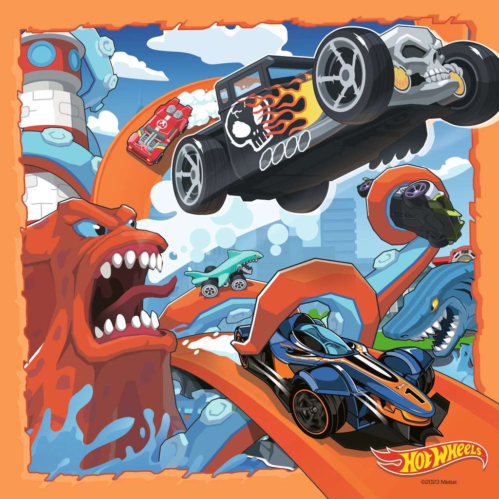 Pack 3 Puzzles de 49 peças – Hot Wheels