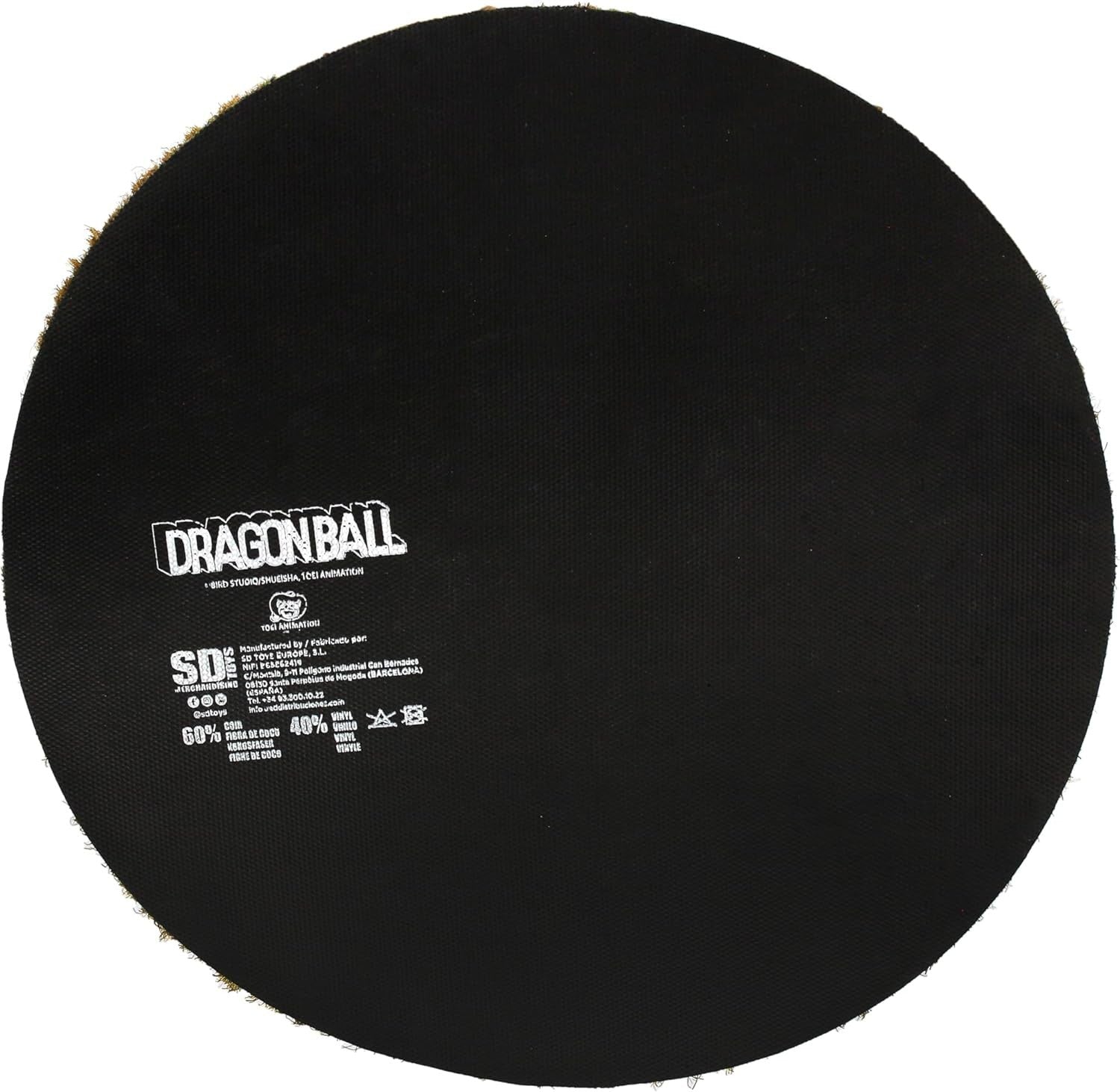 Tapete de Entrada Redondo Bola de Dragão 4 Estrelas - Dragon Ball  (50 cm)